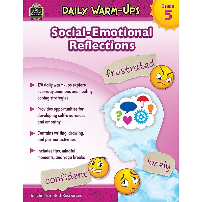 Teacher Created Resources Daily Warm-Ups: Social-Emotional Reflections Grade 5 Resource Book image 1
