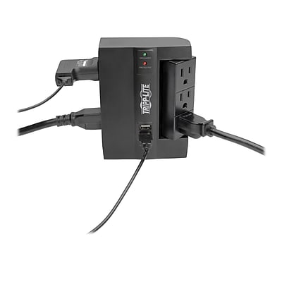 Tripp Lite Protect It! 6-Outlet 2-USB Port Surge Protector with 3 Rotatable Outlets, Black (SWIVEL6USB) Sansujyuku sansujyuku.com