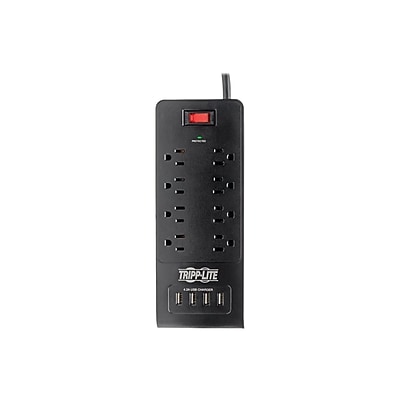 Tripp Lite Protect It! 8-Outlet 4-USB Port Surge Protector, 6 ft., Black (TRPTLP864USBB) Sansujyuku sansujyuku.com