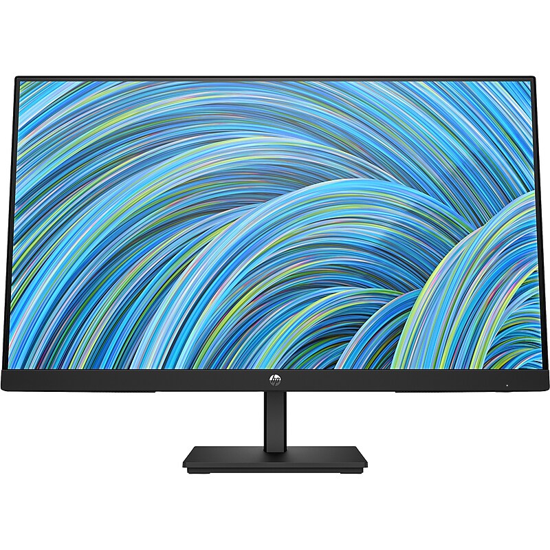 HP V24v G5 23.8" Widescreen LCD Monitor, Black (65P62AA) image 1