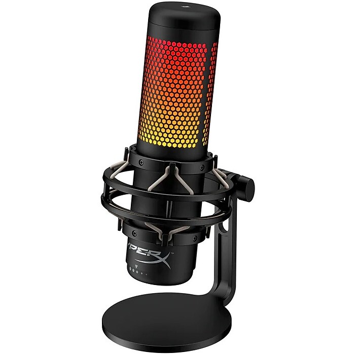 HP HyperX QuadCast S Wired Condenser Microphone, Black, Gray