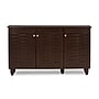 Baxton Studio Winda 3-Door Shoe Storage Cabinet, Dark Brown (118-6514-HiT)~#|#~sp190300115_sc7