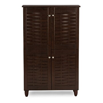 Baxton Studio Marine Shoe Storage Cabinet, Wenge (153-9156-HiT