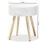 Baxton Studio Jessen 17.75" High 1-Drawer Nightstand, White (154-9050-HiT)~#|#~sp190526162_sc7