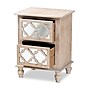Baxton Studio Celia 26.38" High 2-Drawer Nightstand, Natural and Mirror (162-10263-HiT)~#|#~sp190526750_sc7
