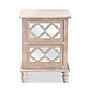 Baxton Studio Celia 26.38" High 2-Drawer Nightstand, Natural and Mirror (162-10263-HiT)~#|#~sp190526752_sc7