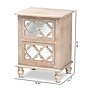 Baxton Studio Celia 26.38" High 2-Drawer Nightstand, Natural and Mirror (162-10263-HiT)~#|#~sp190526772_sc7