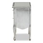 Baxton Studio Leonie 24.21" High 2-Drawer Nightstand, Silver and Mirror (162-10266-HiT)~#|#~sp190526791_sc7
