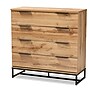 Baxton Studio Reid 38.98" High 4-Drawer Dresser, Oak and Black (162-10296-HiT)~#|#~sp190527175_sc7