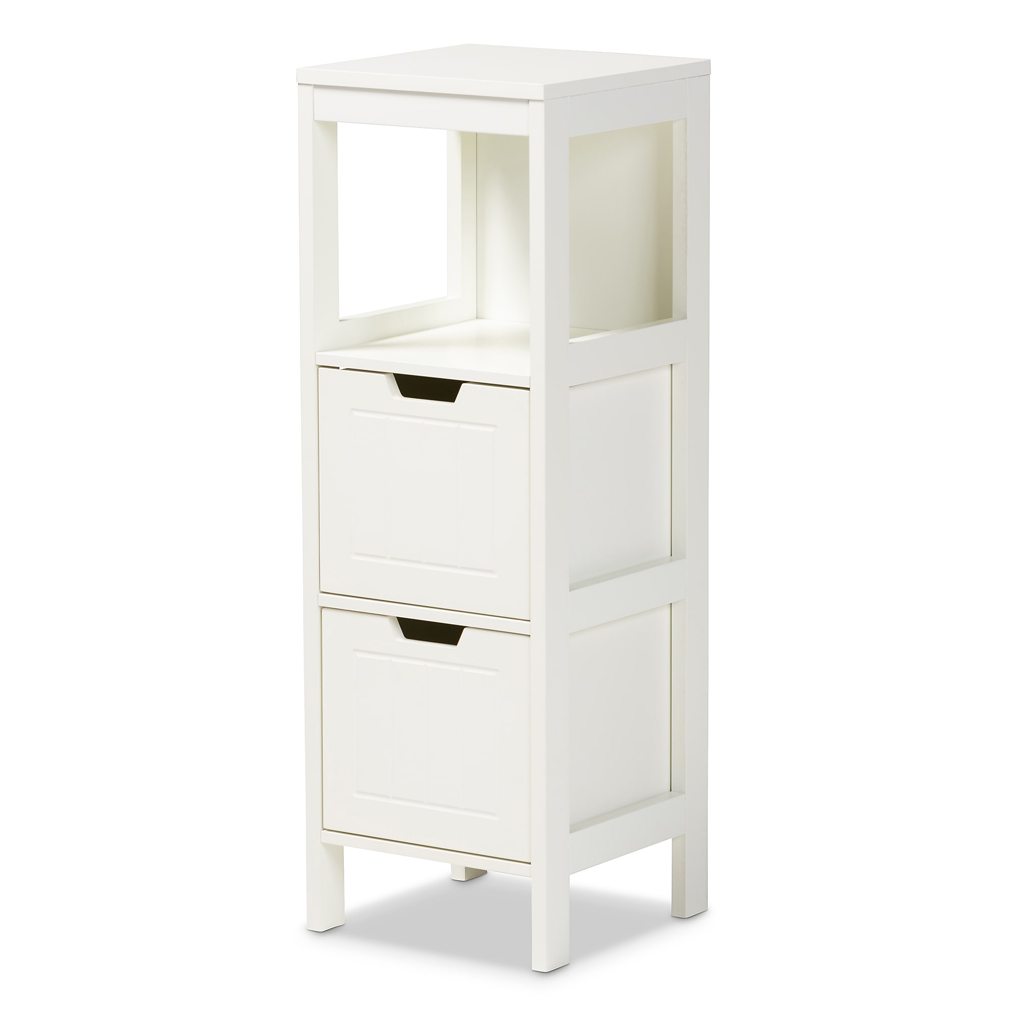 Baxton Studio Reuben 35.04″ High 1-Shelf Storage Cabinet, White (163-10299-HiT) Sansujyuku sansujyuku.com