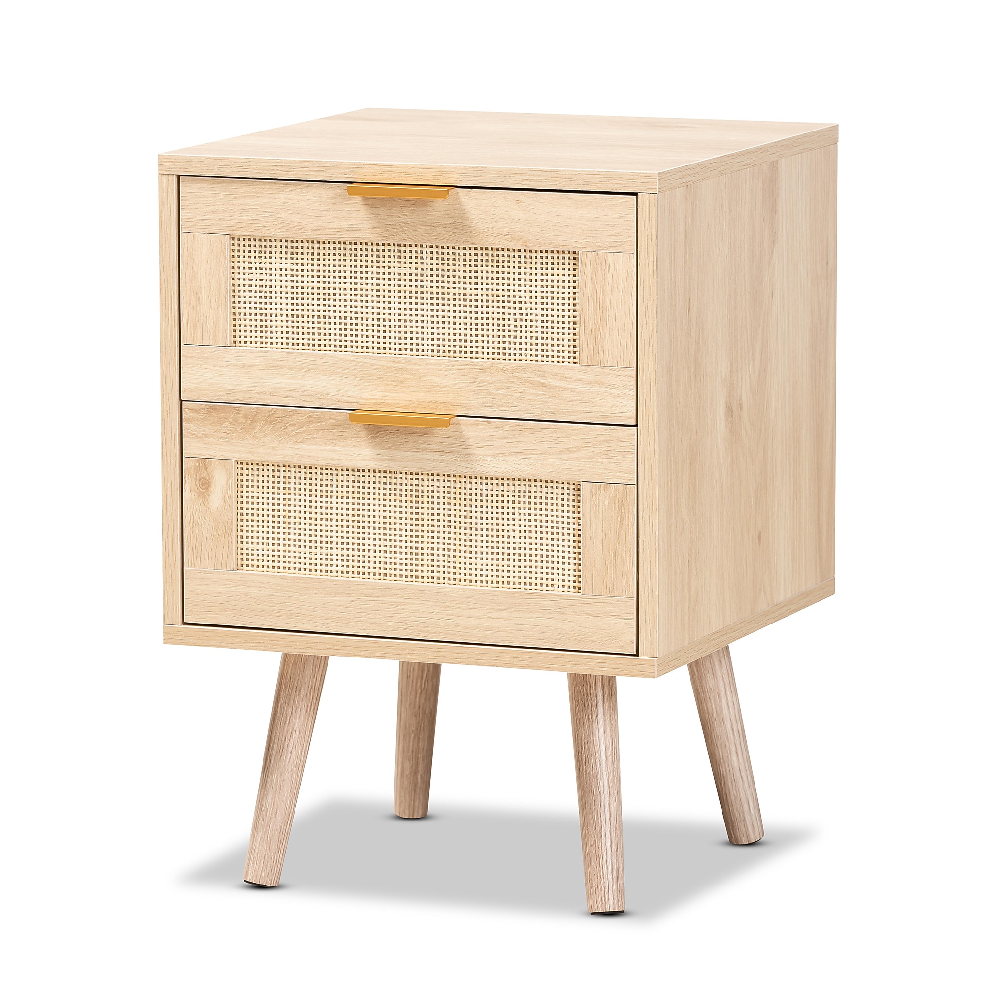 Baxton Studio Baird 21.7″ High 2-Drawer Nightstand, Oak Brown (176-11249-HiT) Sansujyuku sansujyuku.com
