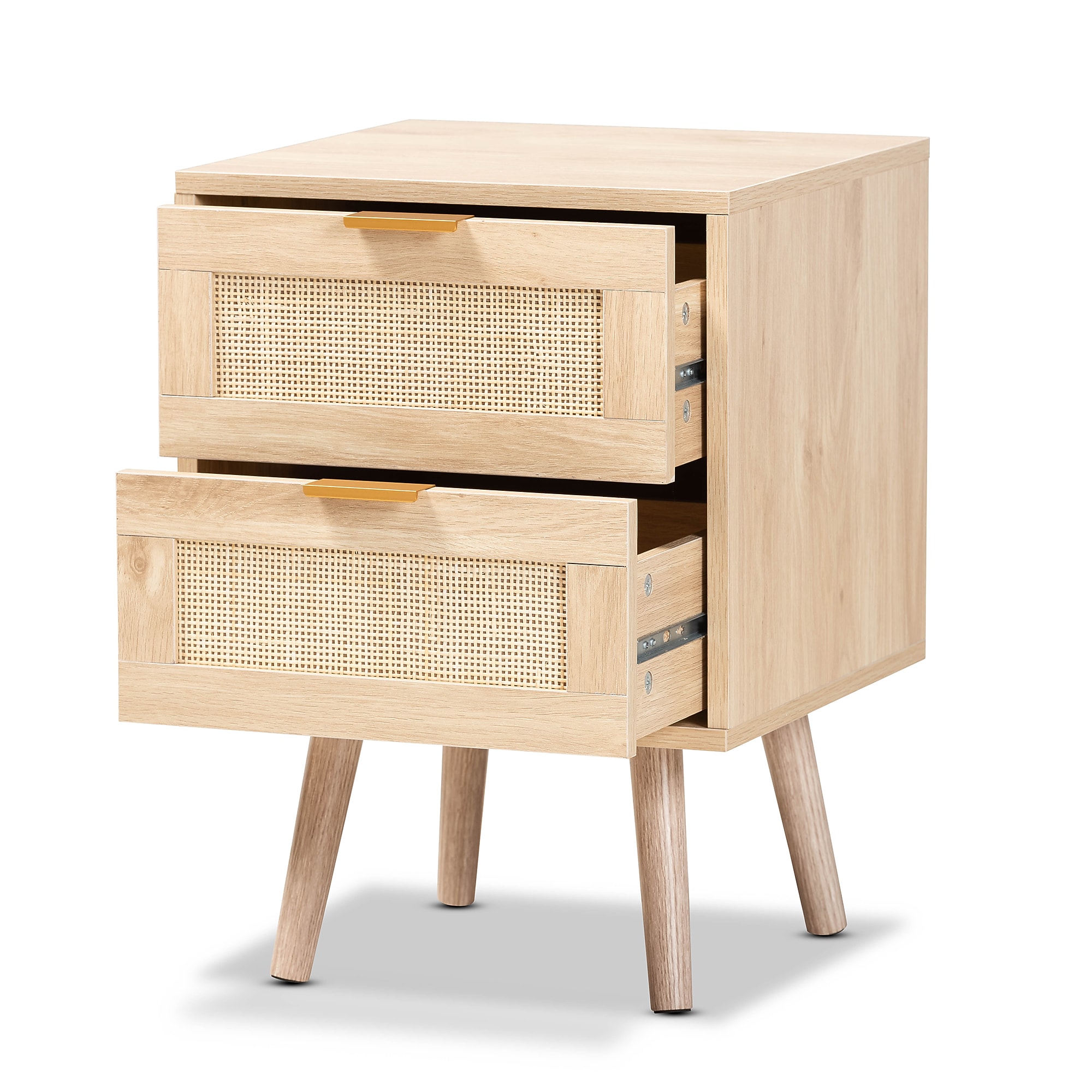Baxton Studio Baird 21.7″ High 2-Drawer Nightstand, Oak Brown (176-11249-HiT) Sansujyuku sansujyuku.com