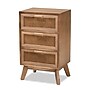 Baxton Studio Baden 26" High 3-Drawer Nightstand, Natural Brown and Walnut Brown (201-12259-HiT)~#|#~sp190527344_sc7