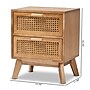 Baxton Studio Baden 19.7" High 2-Drawer Nightstand, Natural Brown and Walnut Brown (201-12260-HiT)~#|#~sp190527455_sc7