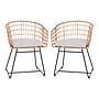 Flash Furniture Devon Indoor/Outdoor Patio Boho Chairs, Light Gray Cushions, 2 Pack (TWVN01515NATLGY)~#|#~sp190527580_sc7