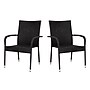 Flash Furniture Maxim Indoor/Outdoor Dining Chairs, Black, 2 Pack (2TW3WBE073BK)~#|#~sp190527710_sc7