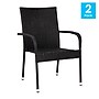 Flash Furniture Maxim Indoor/Outdoor Dining Chairs, Black, 2 Pack (2TW3WBE073BK)~#|#~sp190527715_sc7