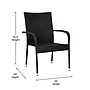 Flash Furniture Maxim Indoor/Outdoor Dining Chairs, Black, 2 Pack (2TW3WBE073BK)~#|#~sp190527718_sc7