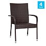 Flash Furniture Maxim Indoor/Outdoor Dining Chairs, Espresso, 4 Pack (4TW3WBE073ESP)~#|#~sp190527852_sc7