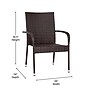 Flash Furniture Maxim Indoor/Outdoor Dining Chairs, Espresso, 4 Pack (4TW3WBE073ESP)~#|#~sp190527856_sc7