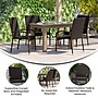 Flash Furniture Maxim Indoor/Outdoor Dining Chairs, Espresso, 2 Pack (2TW3WBE073ESP)~#|#~sp190528176_sc7