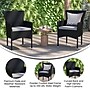 Flash Furniture Maxim Patio Armchairs with Cushions, Black Chairs with Gray Cushions, 2 Pack (2TW3WBE074BK)~#|#~sp190528344_sc7