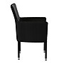 Flash Furniture Maxim Patio Armchairs with Cushions, Black Chairs with Gray Cushions, 2 Pack (2TW3WBE074BK)~#|#~sp190528348_sc7