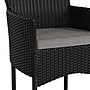 Flash Furniture Maxim Patio Armchairs with Cushions, Black Chairs with Gray Cushions, 4 Pack (4TW3WBE074BK)~#|#~sp190528363_sc7