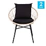Flash Furniture Devon Indoor/Outdoor Papasan Patio Chairs, Black Cushions, 2 Pack (TWVN017TANBK)~#|#~sp190528460_sc7