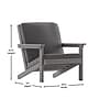 Flash Furniture Charlestown Adirondack Style Patio Chair with Cushions, Gray/Gray (JJC14021GY)~#|#~sp190528972_sc7