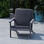 Flash Furniture Charlestown Adirondack Style Patio Chair with Cushions, Gray/Gray (JJC14021GY)~#|#~sp190528978_sc7