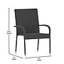 Flash Furniture Maxim Indoor/Outdoor Dining Chairs, Gray, 2 Pack (2TW3WBE073GY)~#|#~sp190529062_sc7
