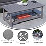 Flash Furniture Charlestown All-Weather Poly Resin Adirondack Slatted Coffee Table, Gray (JJT14022GY)~#|#~sp190529657_sc7