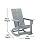 Flash Furniture Finn 2-Slat Adirondack Chairs with Side Table, Gray, 3/Set (JJC147092T141GY)~#|#~sp190529701_sc7