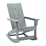 Flash Furniture Finn 2-Slat Adirondack Chairs with Side Table, Gray, 3/Set (JJC147092T141GY)~#|#~sp190529705_sc7