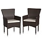 Flash Furniture Maxim Patio Armchairs with Cushions, Espresso Chairs with Cream Cushions, 2 Pack (2TW3WBE074BR)~#|#~sp190530037_sc7