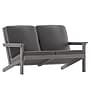 Flash Furniture Charlestown Adirondack Style Patio Loveseat with Cushions, Gray/Gray (JJC14022GY)~#|#~sp190530596_sc7