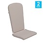 Flash Furniture Charlestown All Weather High Back Adirondack Chair Cushions, Cream, 2/Pack (JJCSN14501CRM2)~#|#~sp190530915_sc7