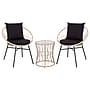 Flash Furniture Devon Indoor/Outdoor Papasan Patio Bistro Set, Black Cushions, 3 Piece Set (TWVN01718TANBK)~#|#~sp190531359_sc7