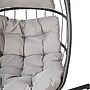 Flash Furniture Cleo Patio Hanging Egg Chair, Gray Frame with Gray Cushions (SDAAD608001GY)~#|#~sp190531709_sc7