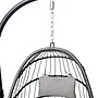 Flash Furniture Cleo Patio Hanging Egg Chair, Gray Frame with Gray Cushions (SDAAD608001GY)~#|#~sp190531712_sc7