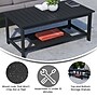 Flash Furniture Charlestown All-Weather Poly Resin Adirondack Slatted Coffee Table, Black (JJT14022BK)~#|#~sp190531916_sc7