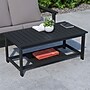 Flash Furniture Charlestown All-Weather Poly Resin Adirondack Slatted Coffee Table, Black (JJT14022BK)~#|#~sp190531923_sc7