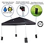 Flash Furniture 10'x10' Pop Up Event Straight Leg Canopy Tent with Sandbags and Wheeled Case, Black (JJGZ1010PKGBK)~#|#~sp190532501_sc7