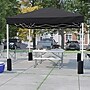 Flash Furniture 10'x10' Pop Up Event Straight Leg Canopy Tent with Sandbags and Wheeled Case, Black (JJGZ1010PKGBK)~#|#~sp190532505_sc7