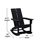 Flash Furniture Finn 2-Slat Adirondack Chairs with Side Table, Black, 3/Set (JJC147092T141BK)~#|#~sp190532517_sc7