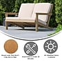 Flash Furniture Charlestown Adirondack Style Patio Loveseat with Cushions, Natural Cedar/Cream (JJC14022BR)~#|#~sp190532711_sc7
