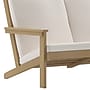 Flash Furniture Charlestown Adirondack Style Patio Loveseat with Cushions, Natural Cedar/Cream (JJC14022BR)~#|#~sp190532714_sc7