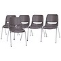 Flash Furniture HERCULES Series Plastic Shell Kid's Stacking Chair, Gray/Chrome, 5/Pack (5RUT18GYCHR)~#|#~sp190615056_sc7