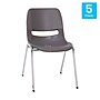 Flash Furniture HERCULES Series Plastic Shell Kid's Stacking Chair, Gray/Chrome, 5/Pack (5RUT18GYCHR)~#|#~sp190615063_sc7